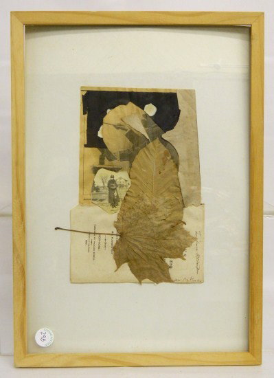 William McGee Mixed Media Painting: Mixed media painting untitled. William Douglas McGee (New York 1925-1999). 11 3/4" x 17".
