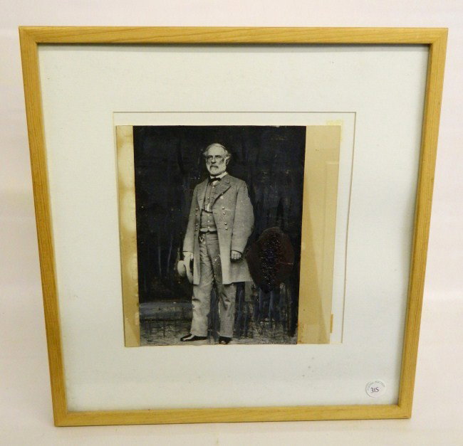 William McGee Mixed Media Painting: Mixed media painting titled "The Patriot" dated 1993. William Douglas McGee (New York 1925-1999). Site 11 1/2" x 10 1/2".
