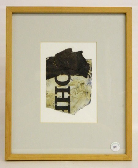 William McGee Mixed Media Painting: Mixed media painting untitled dated 1990. William Douglas McGee (New York 1925-1999). Site 8 1/2" x 6".