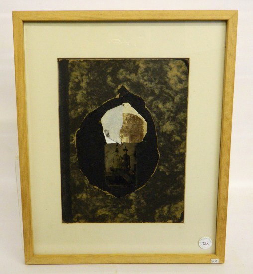 William McGee Mixed Media Painting: Mixed media painting titled "Ancestral Form" date 1996. William Douglas McGee (New York 1925-1999). Site 12" x 9".