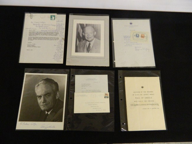 Autograph Collection: Collection of various autographs including Paul Dudley White, Michael E. De Bakey, Dwight D. Eisenhower, Hubert H. Humphrey, Barry Goldwater, Rosalynn & Jimmy Carter, Edward Duke of Windsor and Wallis