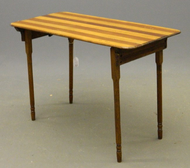 Sewing Table: Early 20th c. folding legs sewing table.