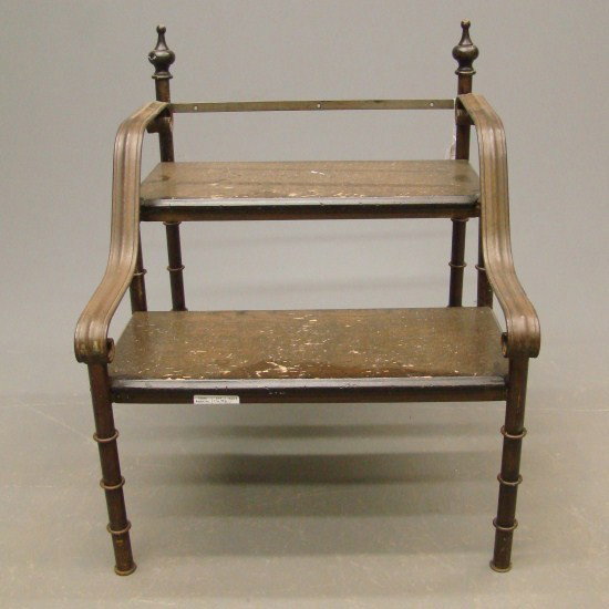 Bed Steps: Vintage wood and iron bed steps.