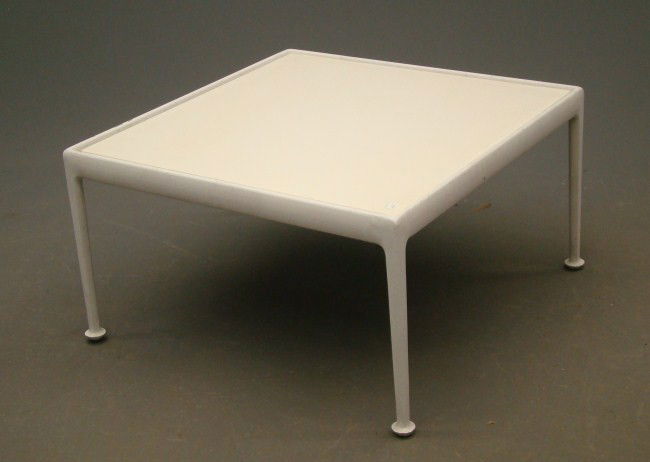 Knoll Table: Enamel top table. Richard Schultz for Knoll. Top 28" x 28", 16" Ht.