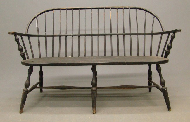 Windsor Settee: Windsor settee. 55" W.