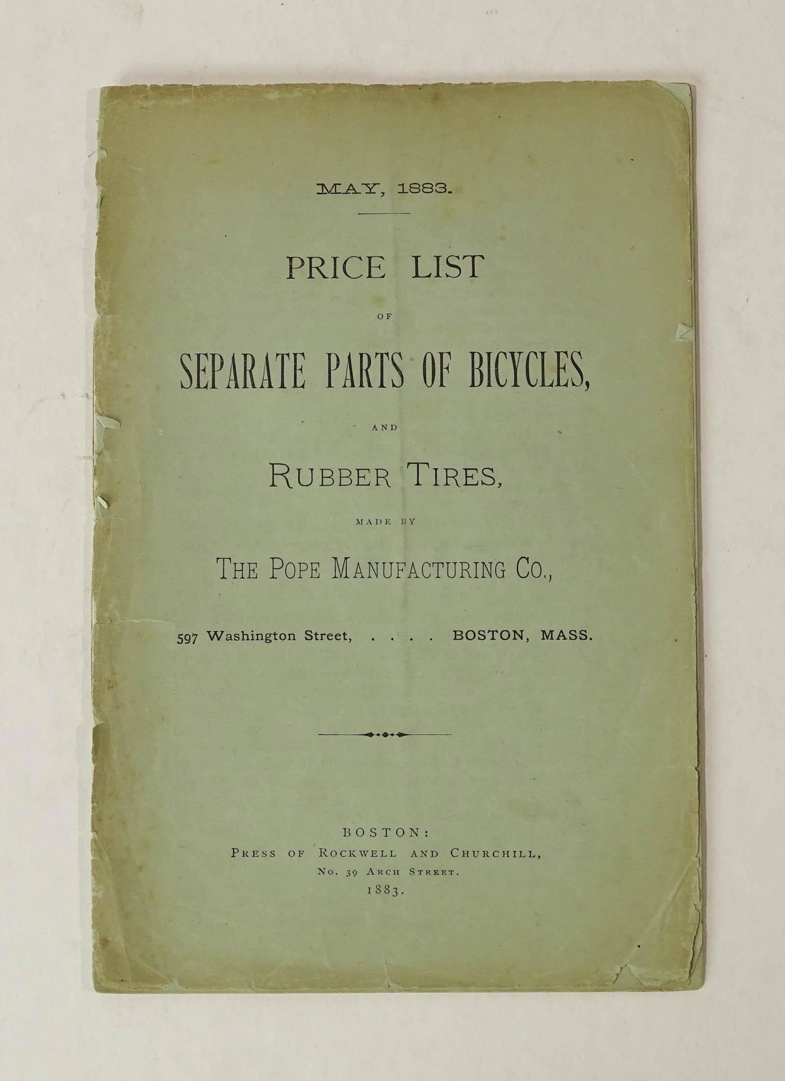 1883 Columbia Parts Catalog (1 of 4)