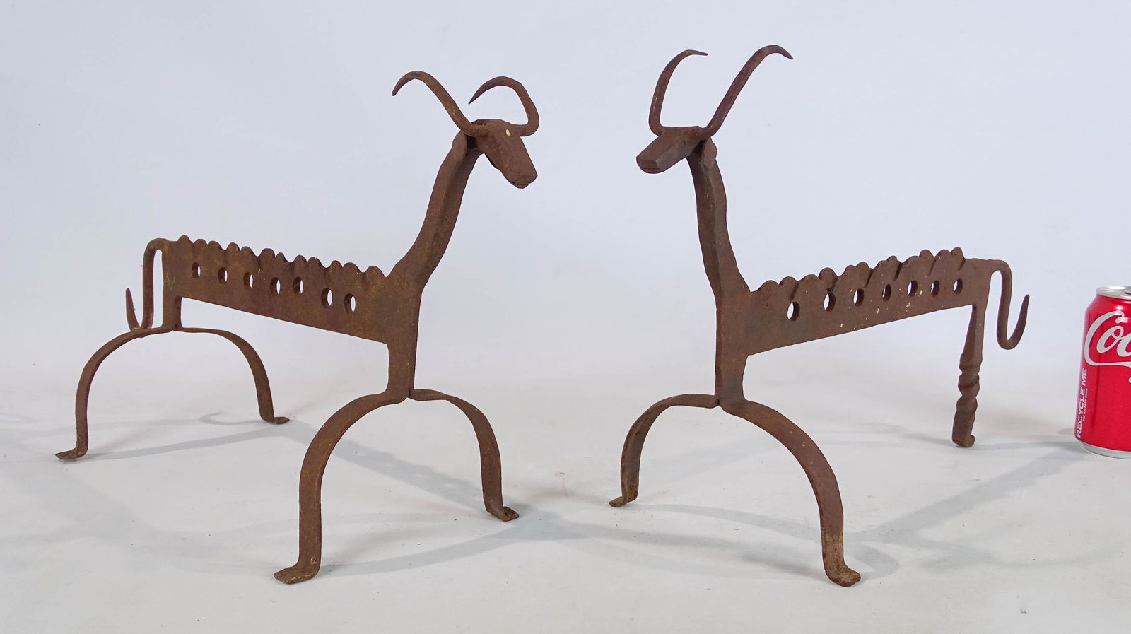 Pair Iron Andirons (1 of 3)