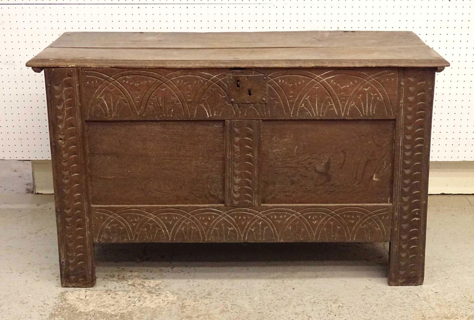 17th c. Carved Blanket Box (1 of 7)
