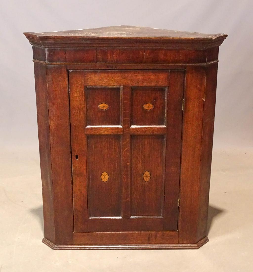 19th c. English Oak Corner Cupboard (1 of 6)