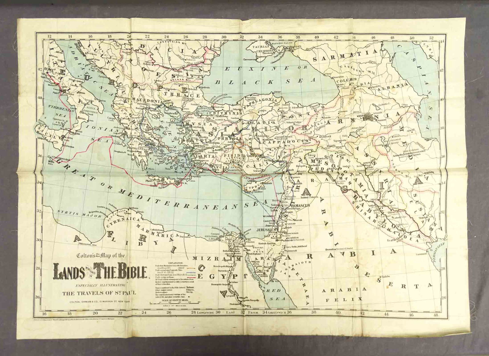 Antique Wall Map of Middle East (1 of 5)