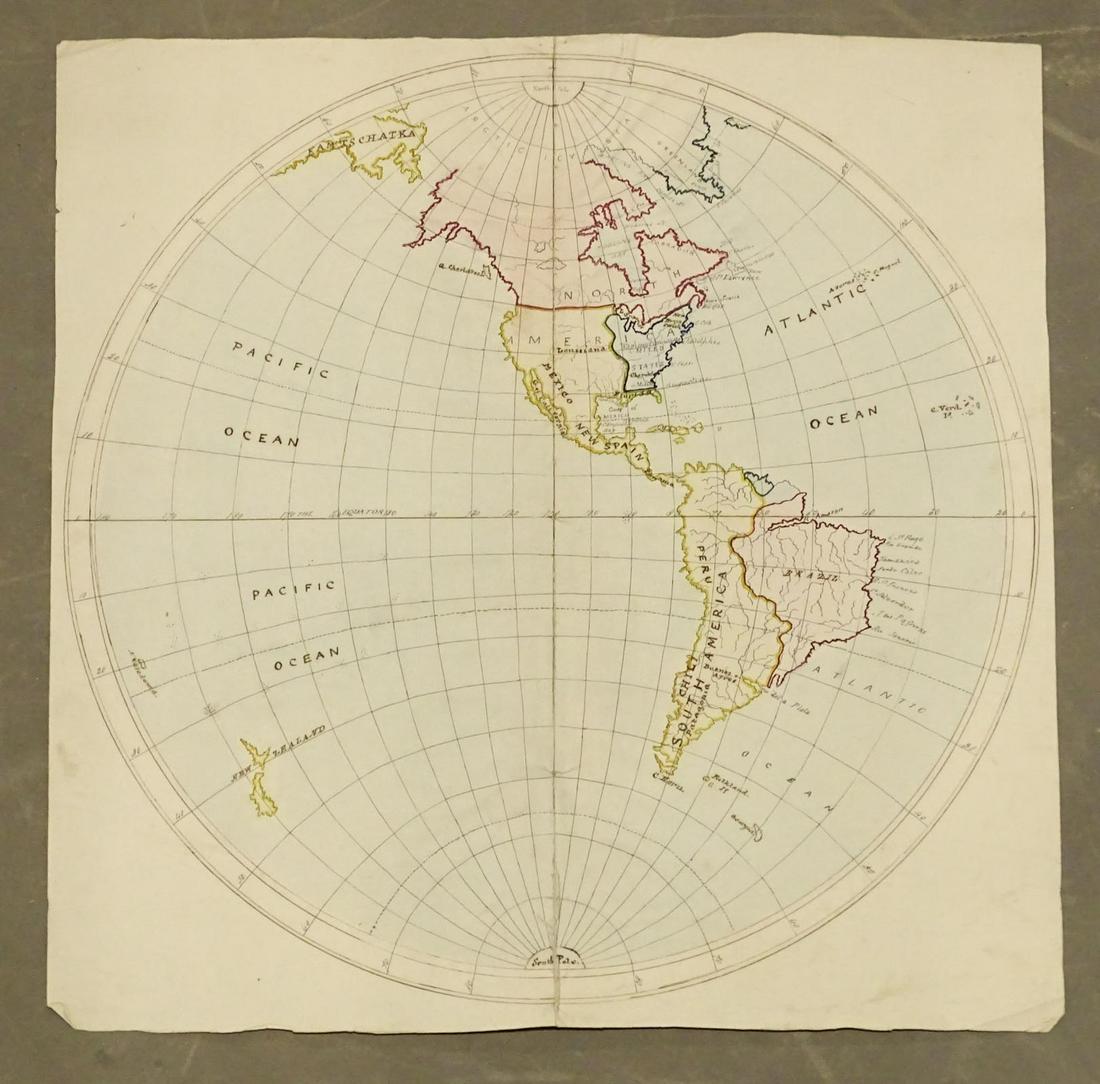 Western Hemisphere Antique Map (1 of 2)