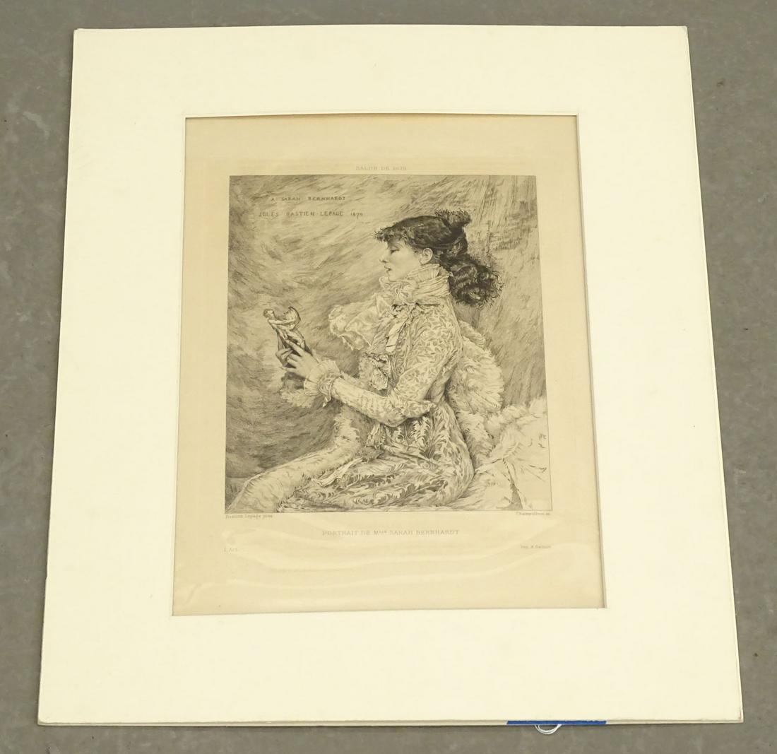 Sarah Bernhardt Actress Antique Print (1 of 3)