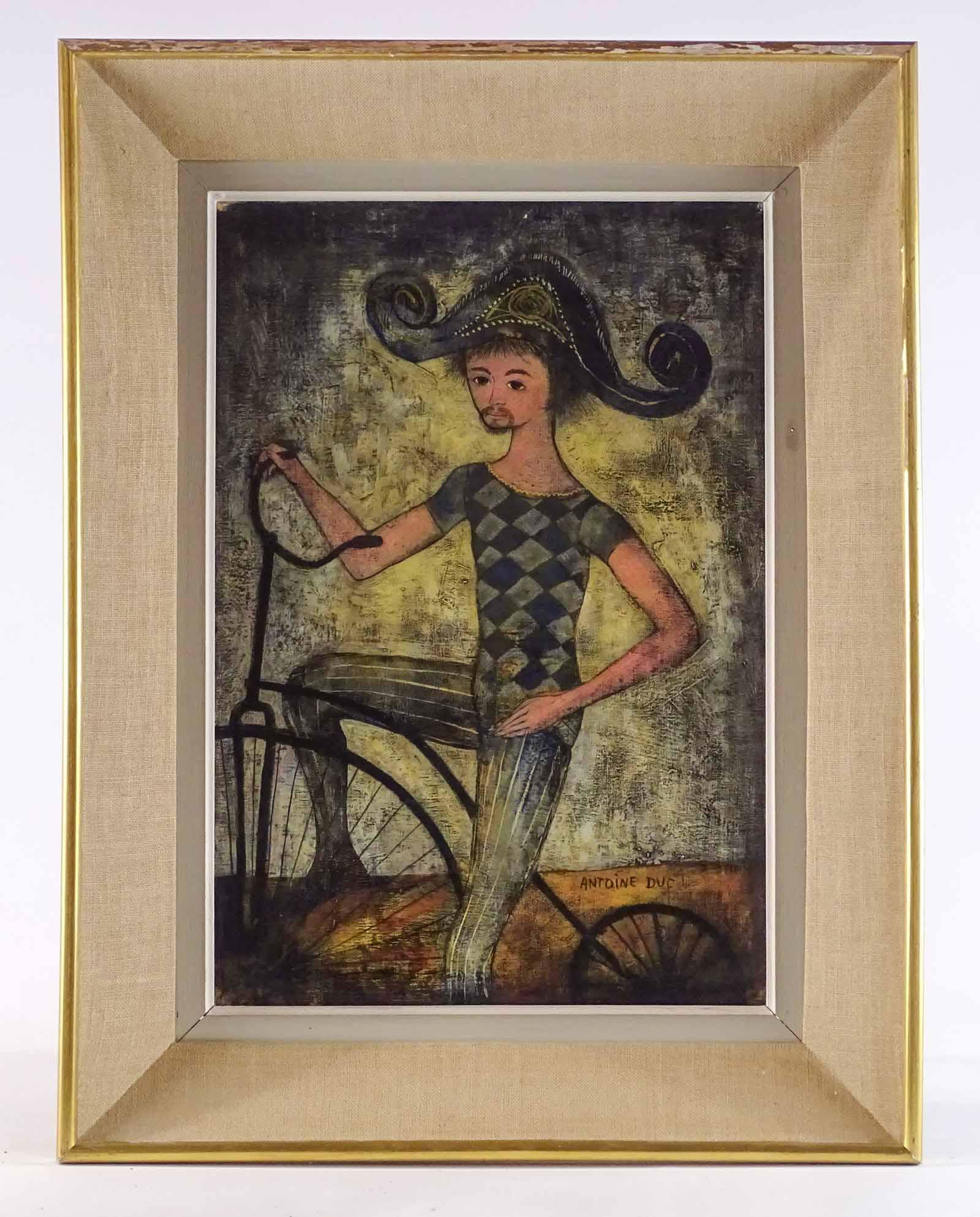 French Painting of Bicyclist (1 of 5)