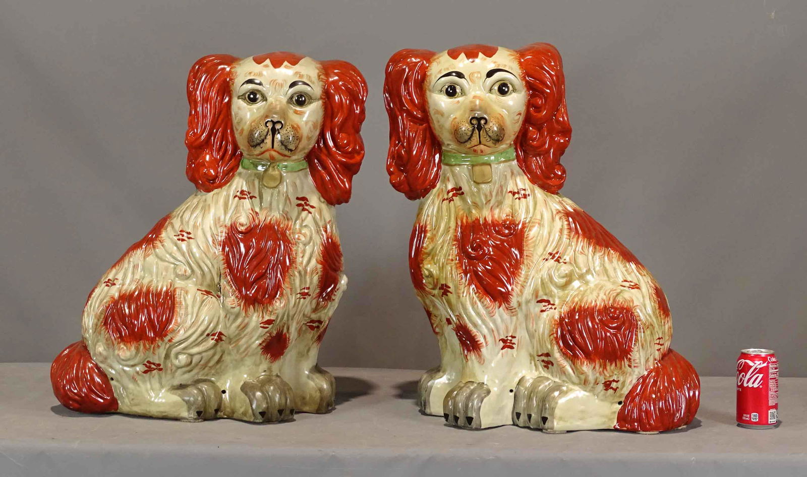 Pair Large Staffordshire Style Spaniels (1 of 6)