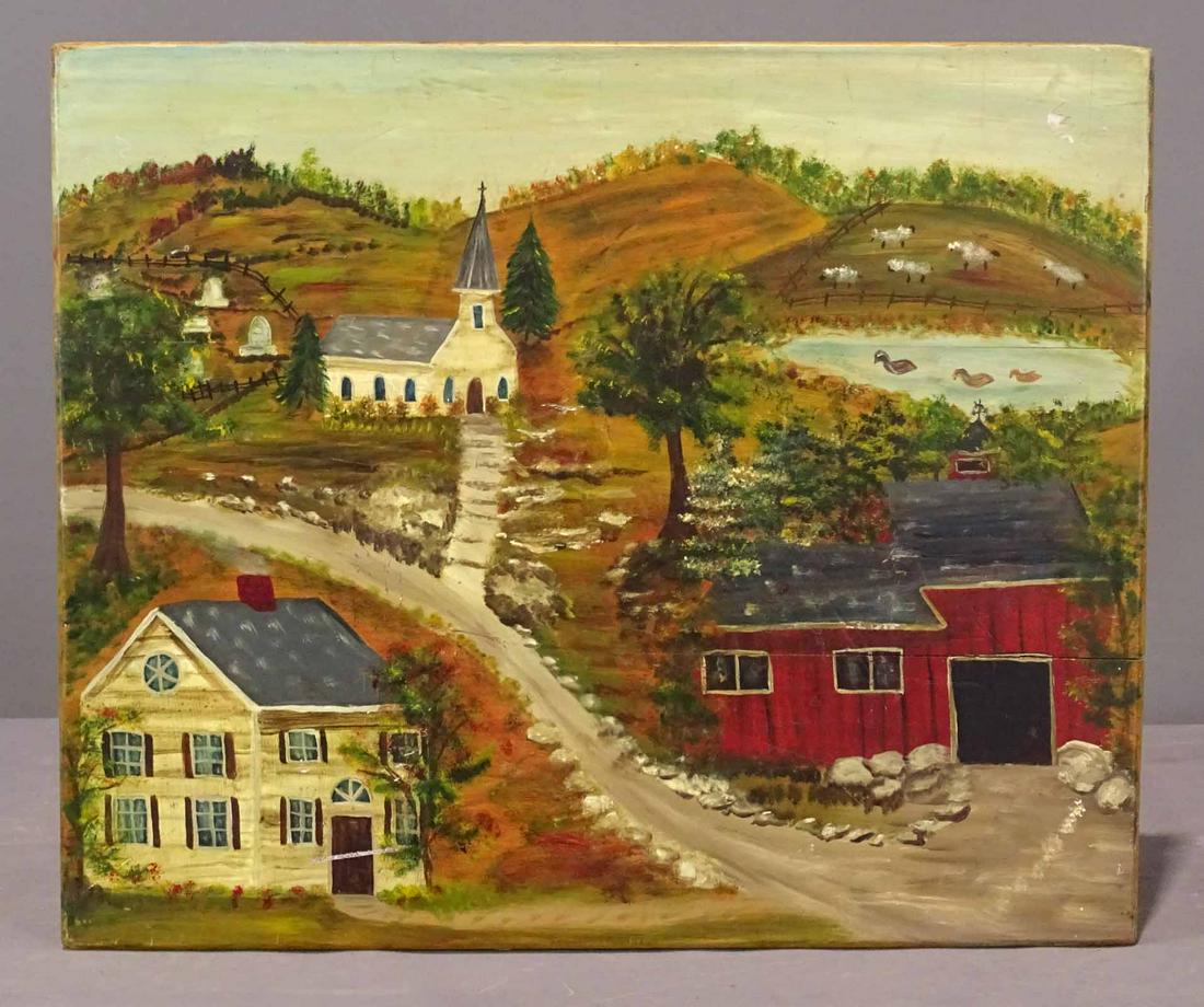 Painting, Primitive Landscape (1 of 4)