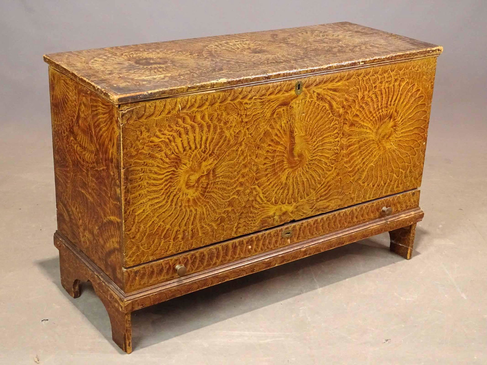 19th c. Paint Decorated Blanket Chest (1 of 9)