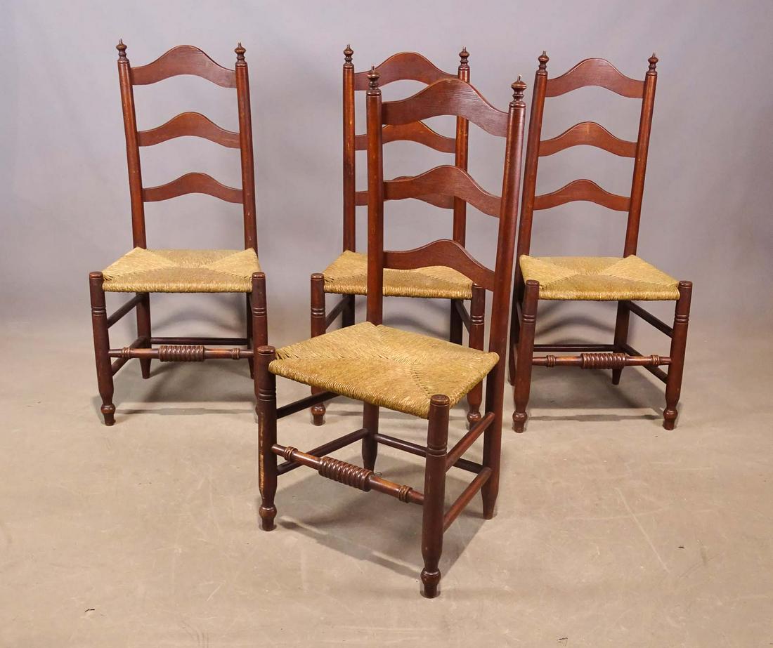Set of (4) 18th c. Chairs (1 of 4)