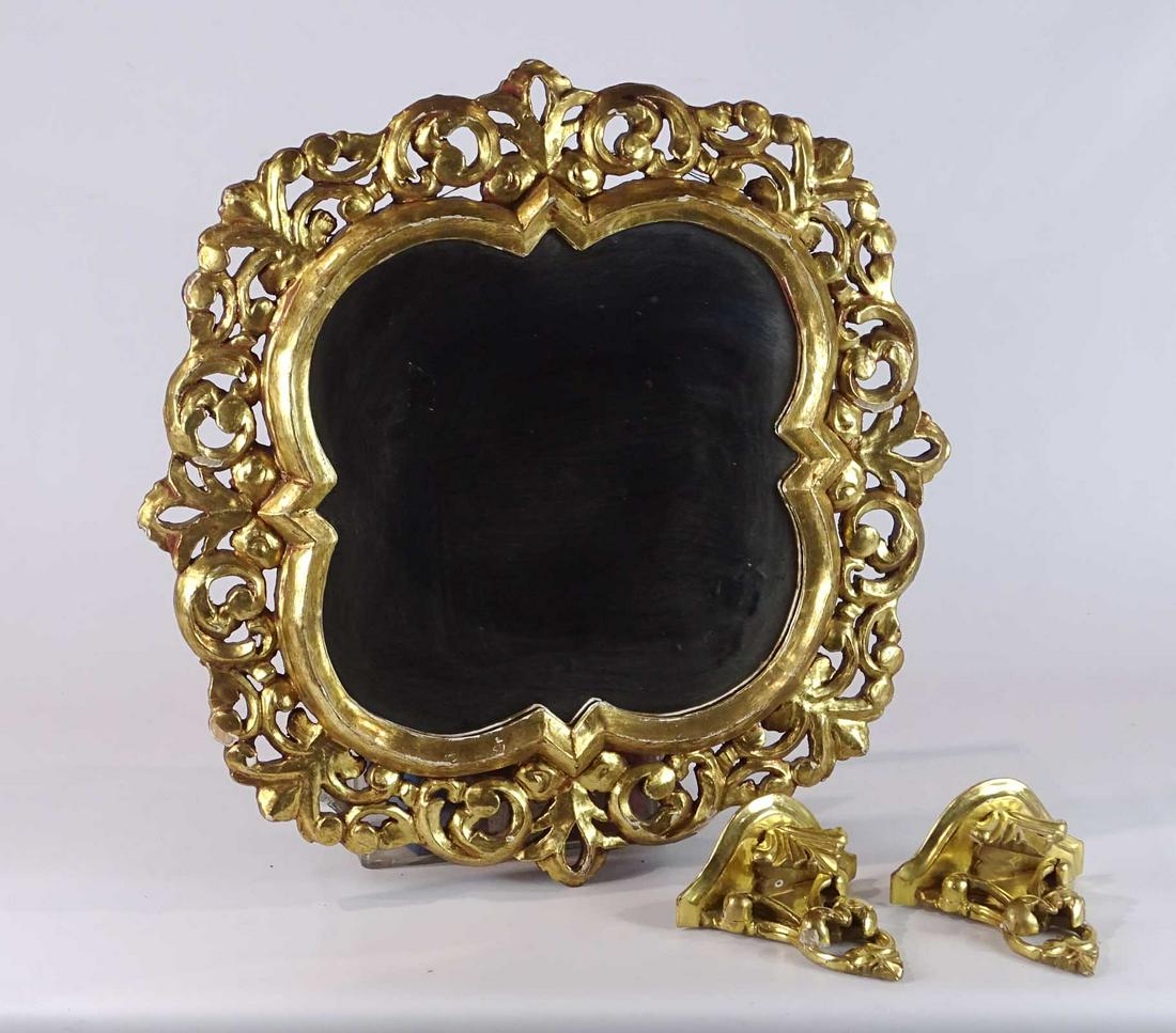 Gilded Mirror & Sconces (1 of 7)