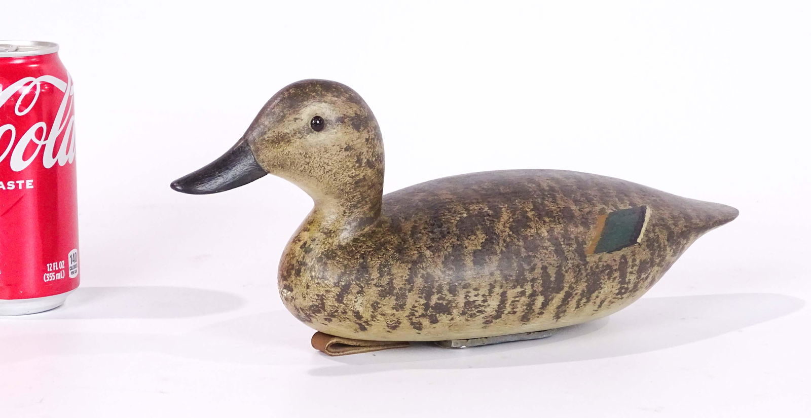 Bob Brown Signed Decoy: Green Wing Teal decoy, Bob Brown, Bernegat, N.J.. 12" L.. Property of the Gliedman Estate N.Y.C..