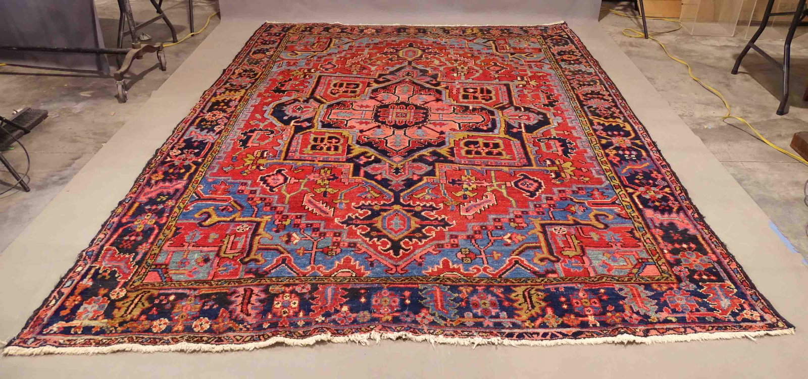 Oriental Rug: Oriental rug.125" x 96". Property of The Barbara Packer, Estate, Germantown N.Y. and N.Y.C..