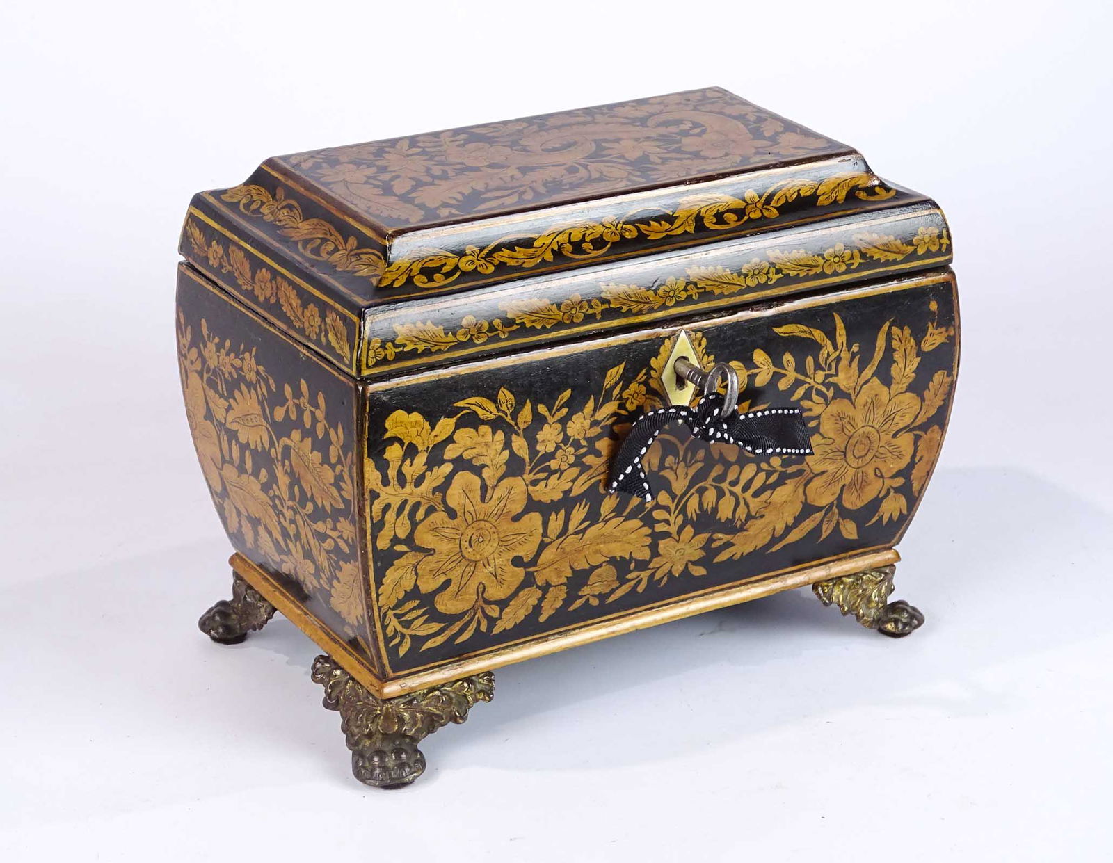 19th c. Inlaid Tea Caddy (1 of 5)