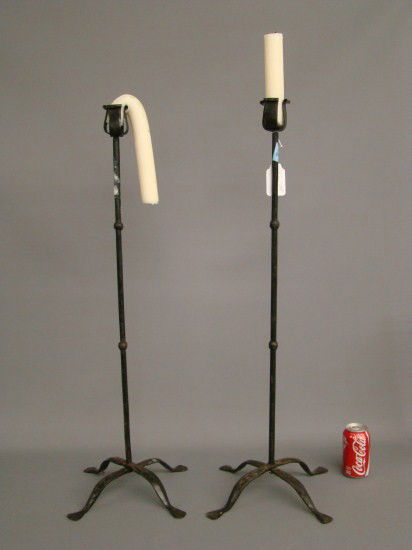 Pair Torcheres: Pair floor torcheres. 35" Ht.