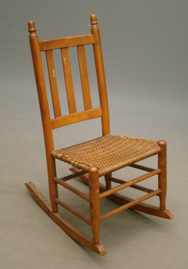 19th c. Rocker: 19th c. splint seat rocker.