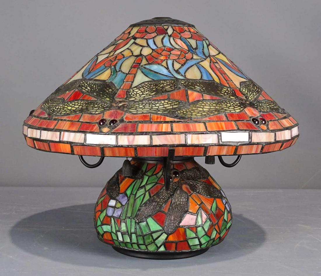 Stained Glass Dragonfly Lamp (1 of 6)
