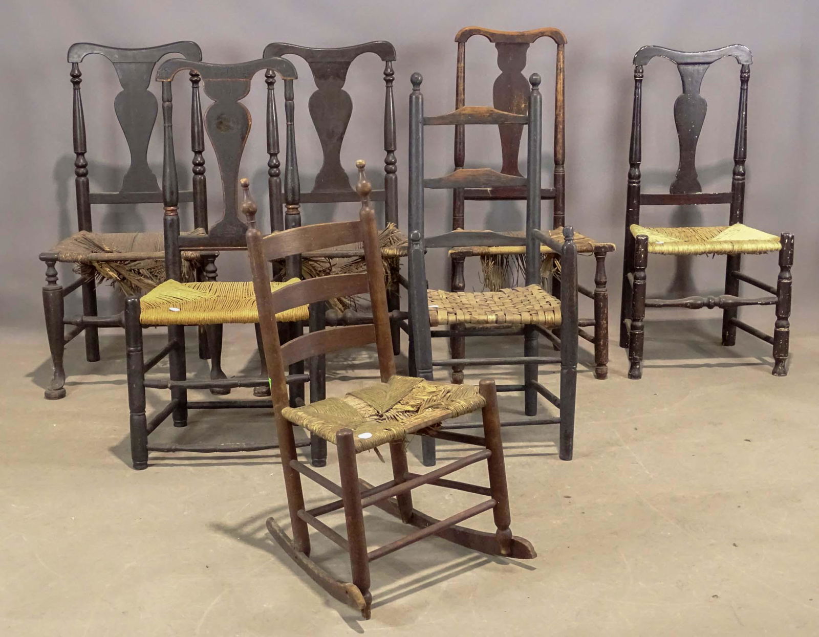 Lot of 18th Century Hudson Valley Chairs (1 of 8)