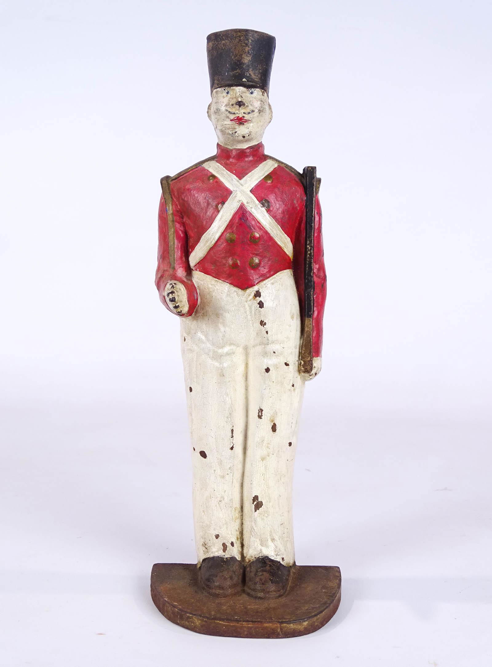 Doorstop: Doorstop Toy Soldier 12 1/4" Ht. Mfg. unknown.