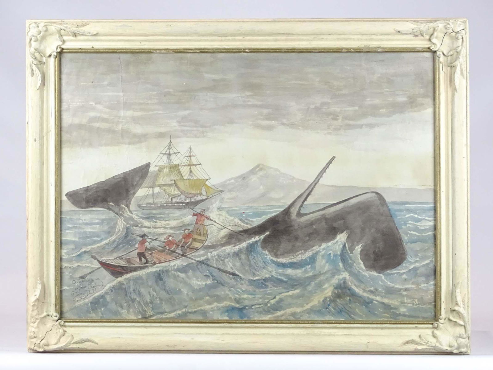 Folk Art Whaling Painting (1 of 6)