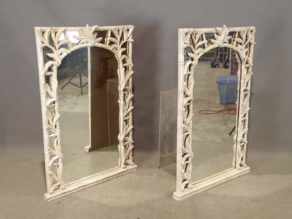 Decorative Mirrors: Pair of Vintage decorative mirrors. 47" x 31".