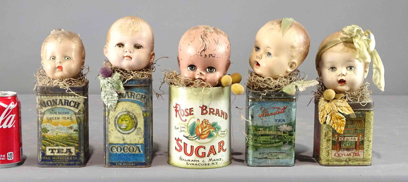 Outsider Art Doll Head Sculptures (1 of 6)