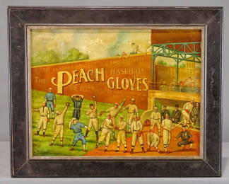 Original Baseball Advertising Painting