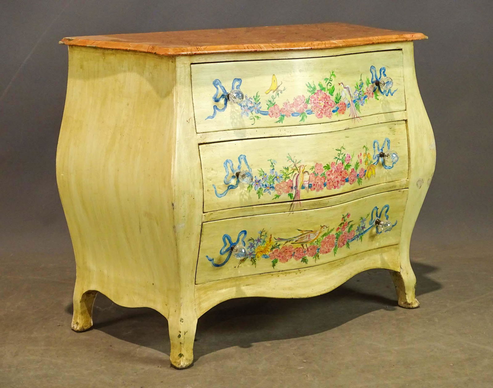 Paint Decorated Three Drawer Chest (1 of 6)