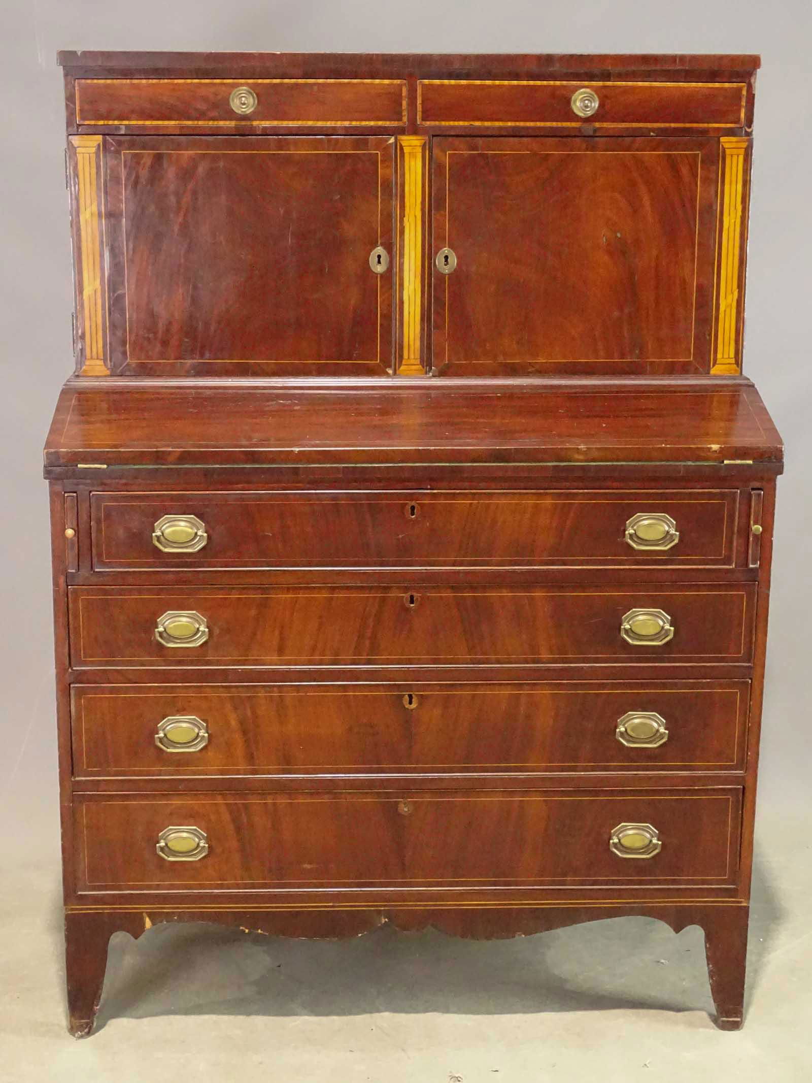 19th c. Northshore Mahogany Secretary (1 of 8)