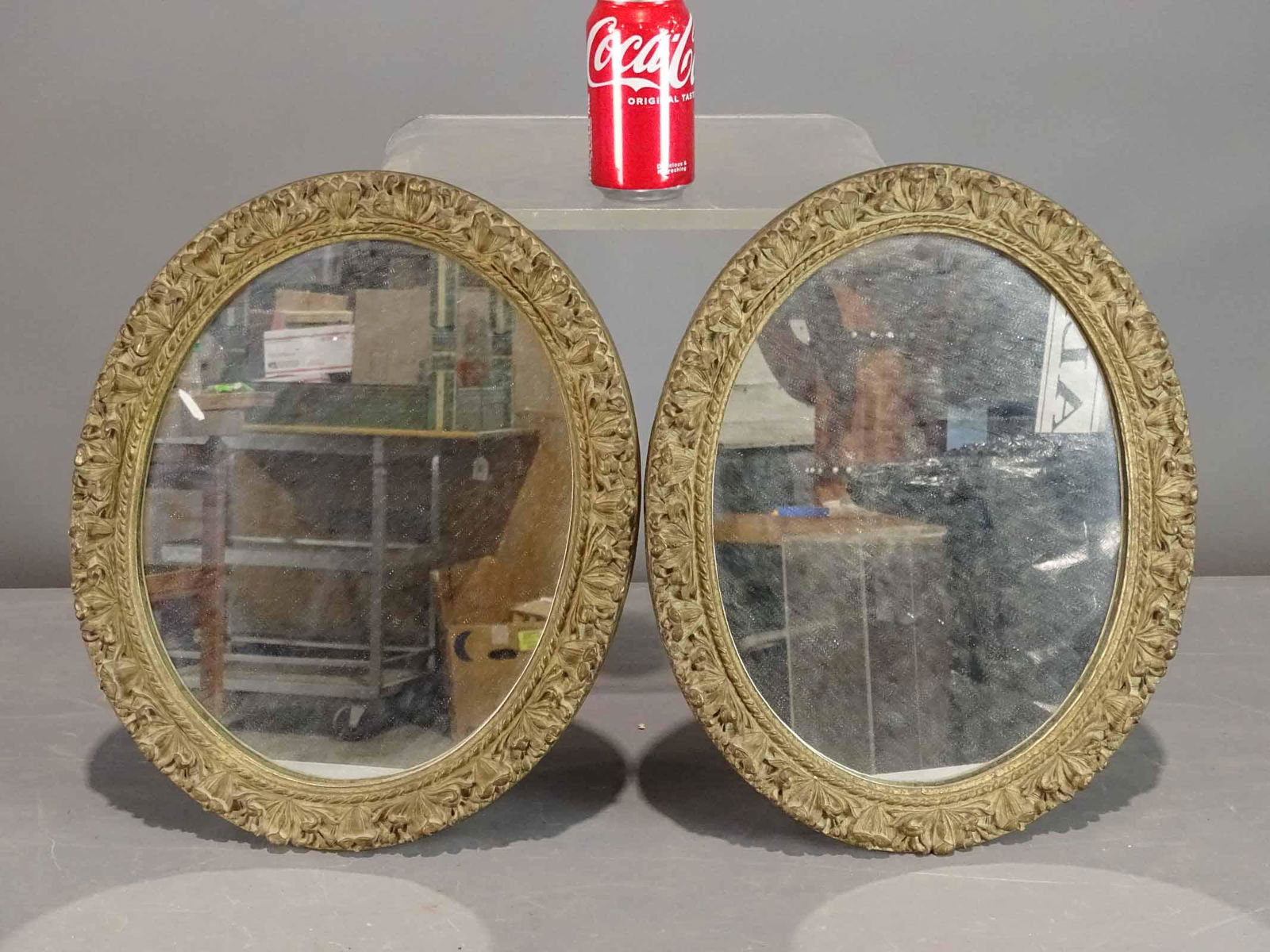 Pair of C. 1900 Oval Mirrors (1 of 3)