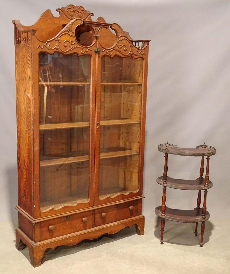 Victorian Oak Bookcase (1 of 12)