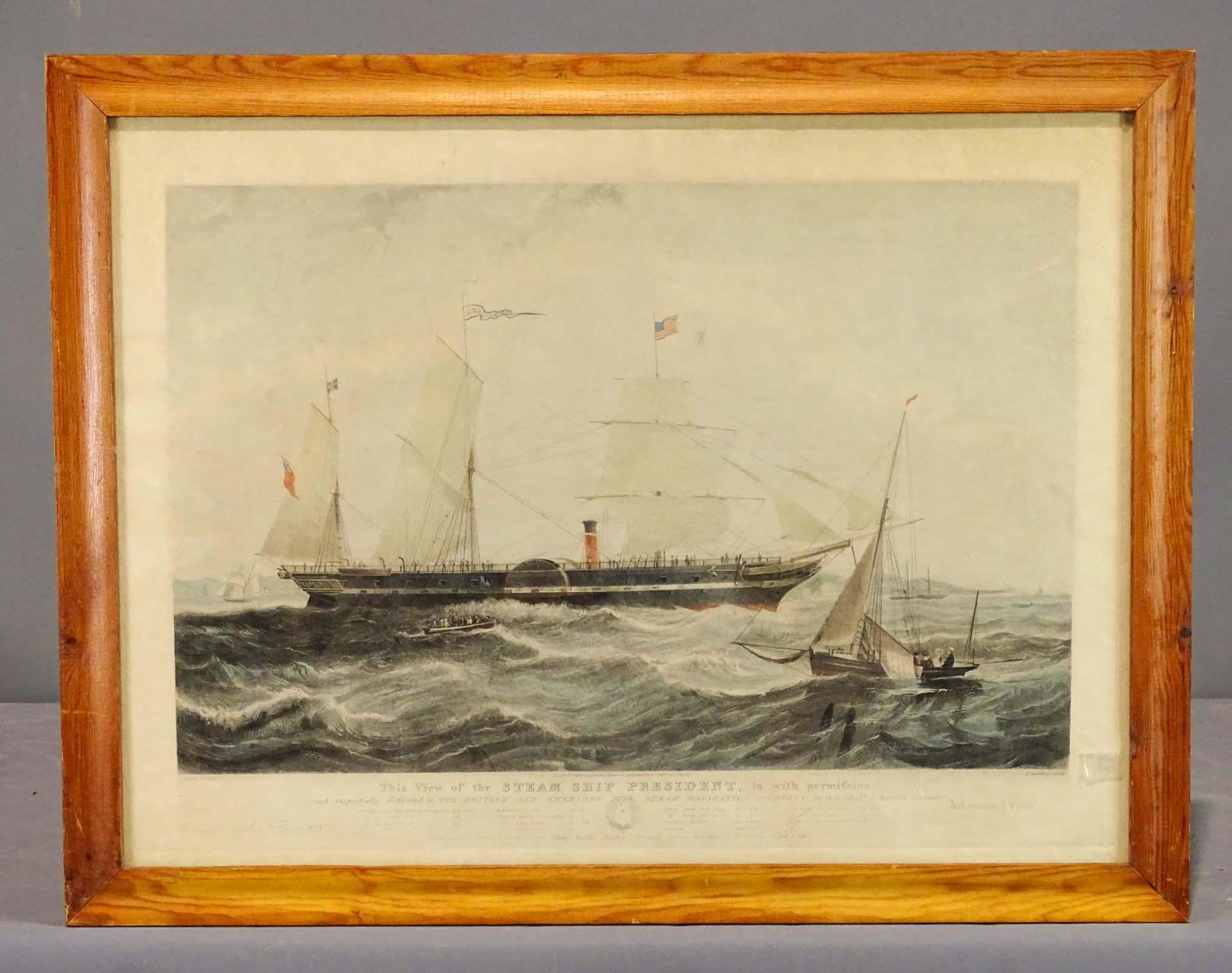 19th c. Ship Print (1 of 5)