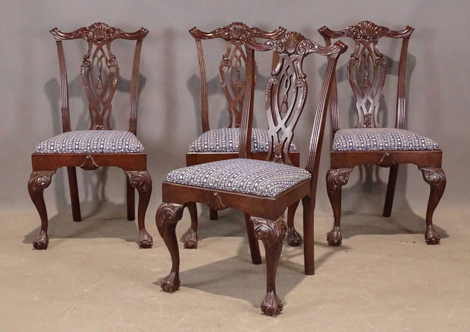 Set of Chippendale Style Dining Chairs (1 of 6)