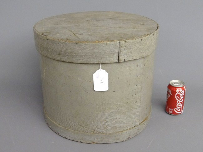 Early Storage Box: Early painted storage box. 14" Ht.