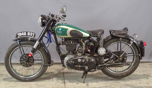 1948 BSA Motorcycle: 1948 BSA motorcycle. B31. Serial Number ZB3110043. Has transferable title. Sold as is. Includes some service history.