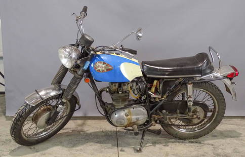 1968 BSA Motorcycle: 1968 BSA B25. 250 CC. Serial number MCB25B3616. Sold as is. Includes Ca. title, sold as is.