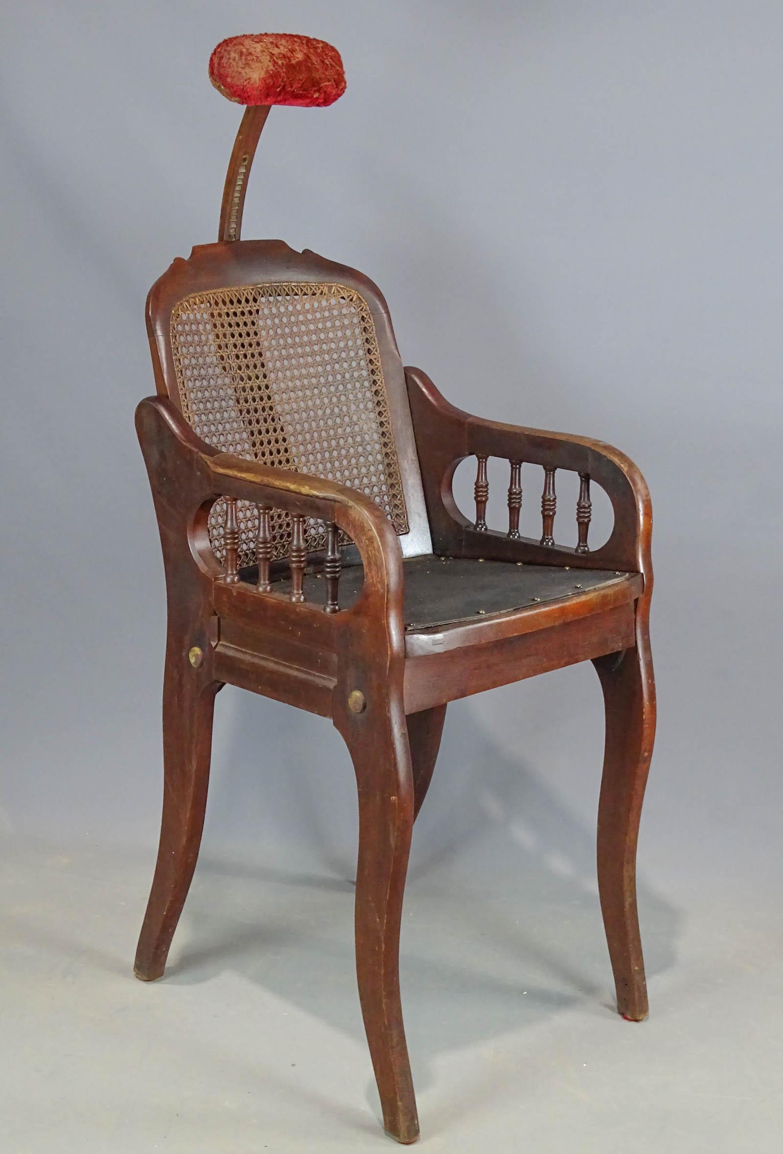 19th c. Barber Chair: 19th c. Barber chair.