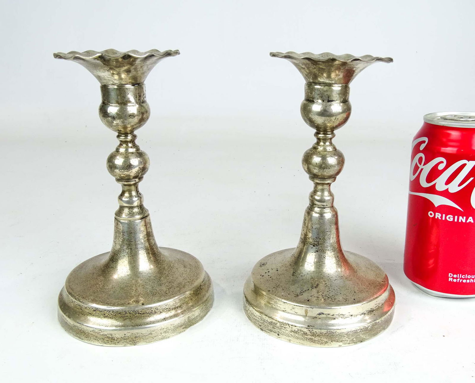 Pair Mexican Silver Candlesticks (1 of 7)