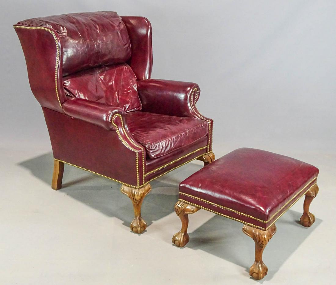 Wing Chair & Ottoman (1 of 12)