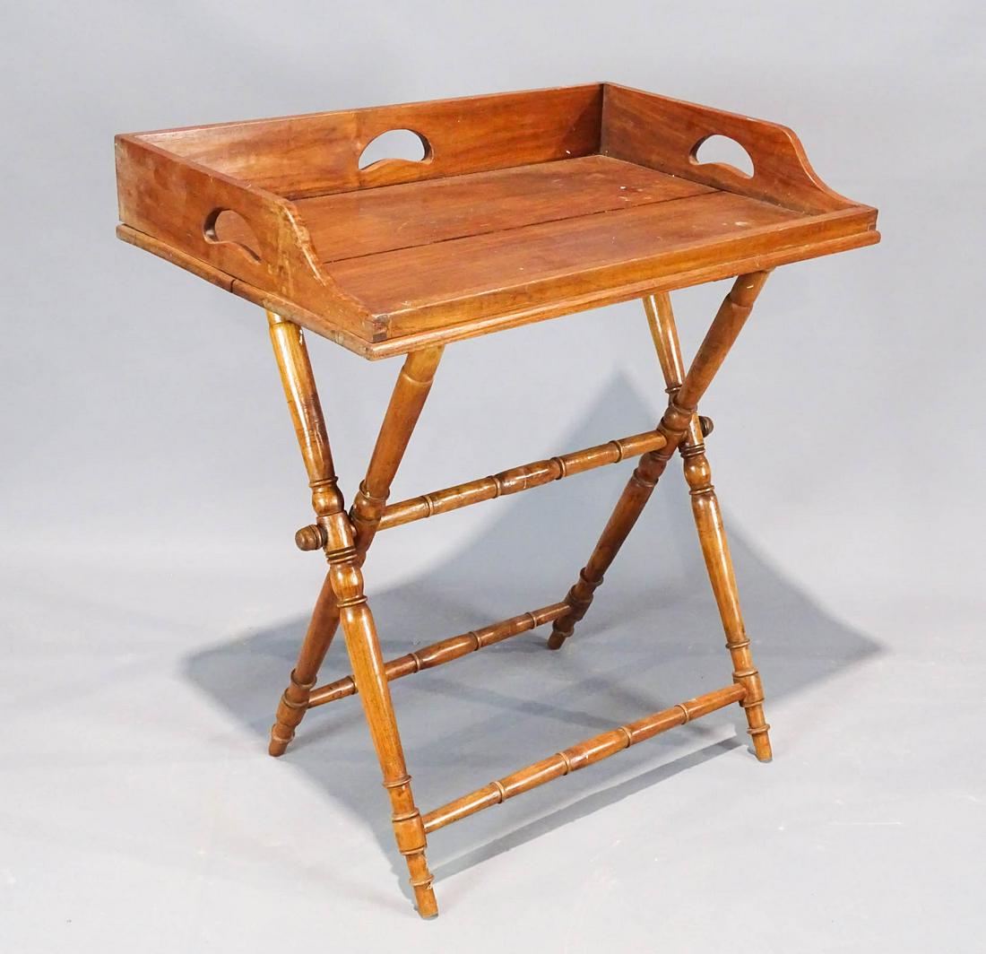 Butlers Stand: Mahogany butlers stand. 29 1/2" x 20" x 32 1/2".