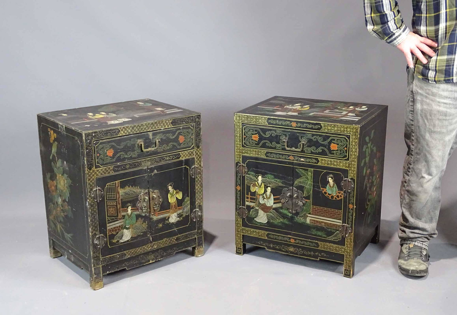 Pair of Asian Chests: Pair of Asian chests. 20" x 16" x 25".
