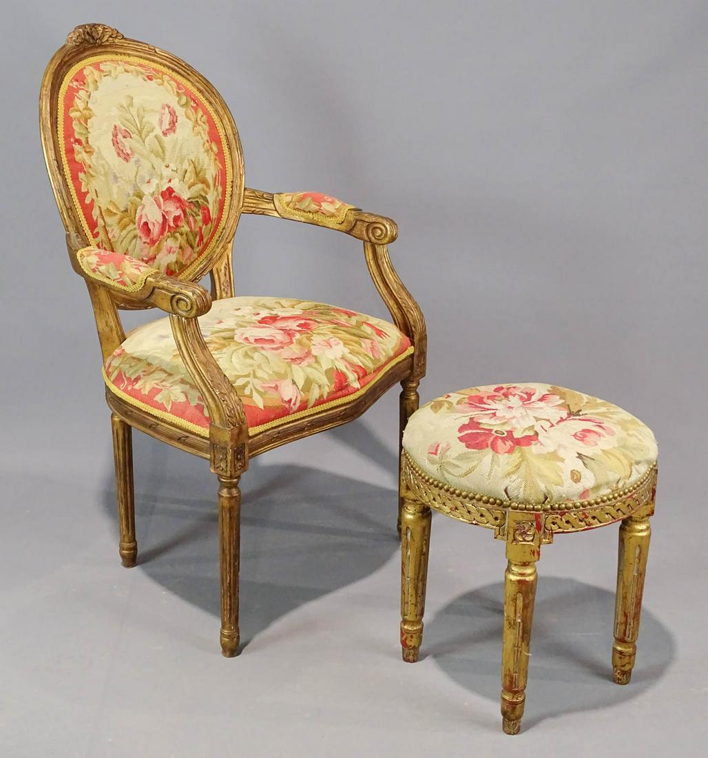 French Armchair & Stool (1 of 7)