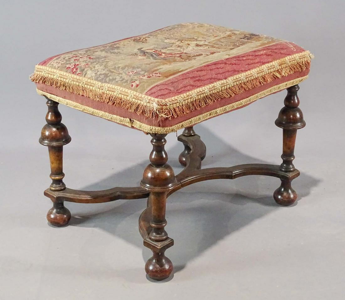 Needlepoint Top Footstool (1 of 7)